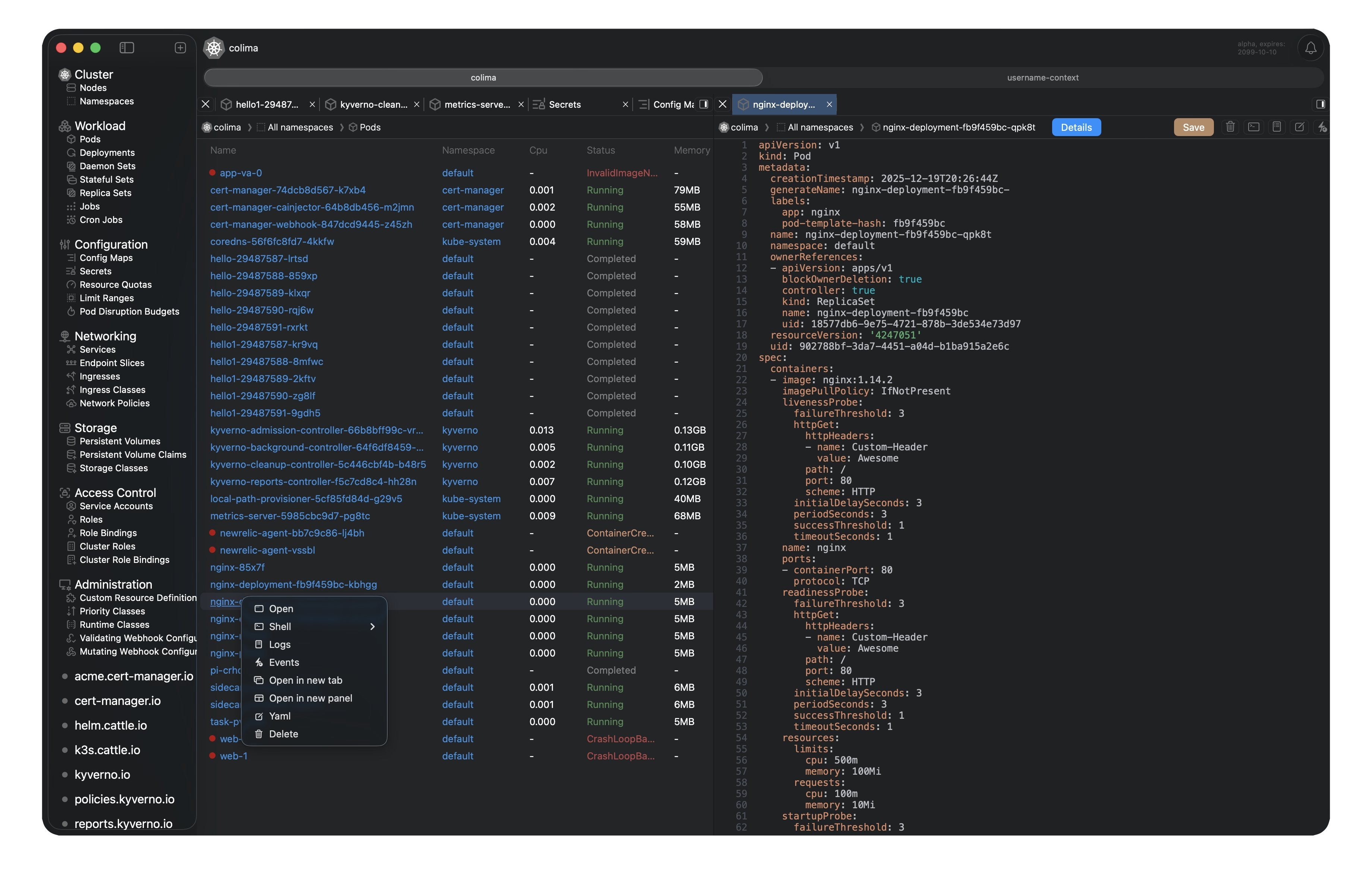 Yamal Interface on MacBook